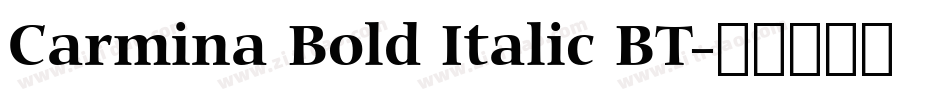 Carmina Bold Italic BT字体转换